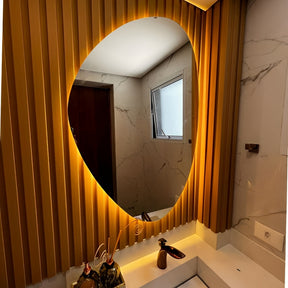 Espelho Forma Livre Com LED Decorativo