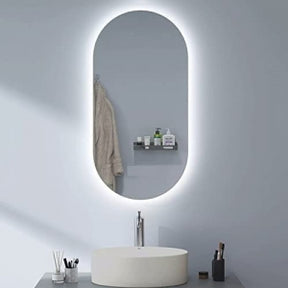 Espelho  Oval Aura Orgânica - Com LED sem Fio