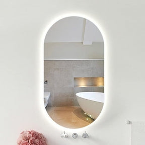 Espelho  Oval Aura Orgânica - Com LED sem Fio