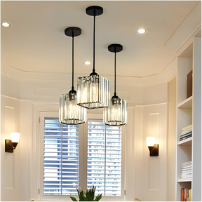 Lustre de Teto Luxo Essencial Cubo – Dourado Compacto