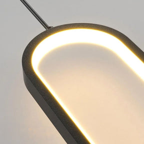 Luminária Pendente Elipse Negra LED – Design Moderno e Minimalista