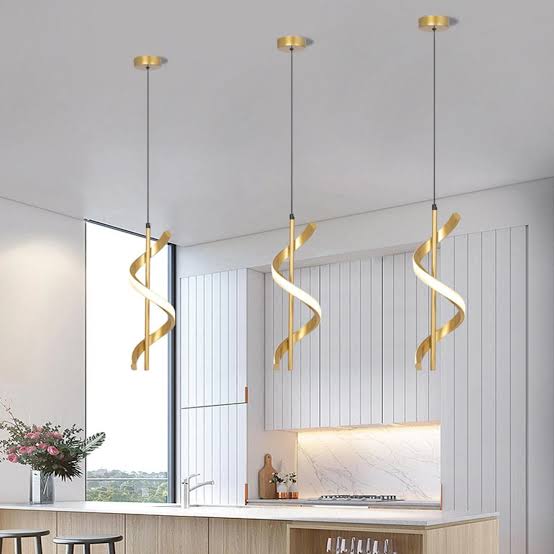 Lustre Pendente Espiral Noir – Moderno e Sofisticado