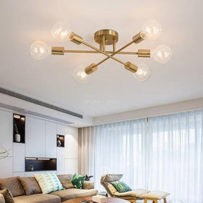 Lustre Nórdico Dourado – Design Atemporal com Toque Moderno