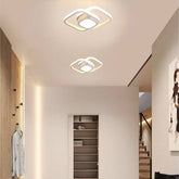 Luminária Dupla Essência – Plafon LED Geométrico Moderno