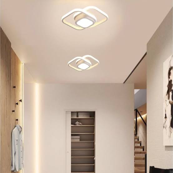 Luminária Dupla Essência – Plafon LED Geométrico Moderno