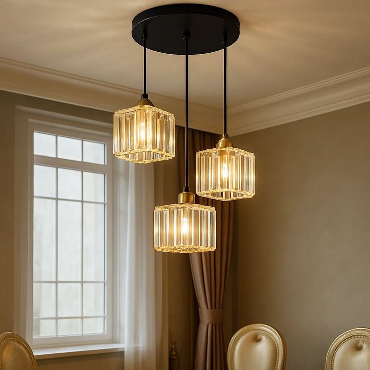 Lustre de Teto Luxo Essencial Cubo – Dourado Compacto