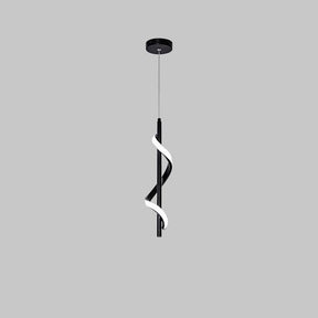 Lustre Pendente Espiral Noir – Moderno e Sofisticado
