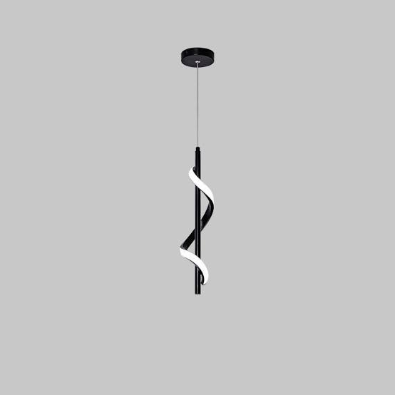 Lustre Pendente Espiral Noir – Moderno e Sofisticado