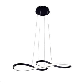 Lustre Dourado Aros Suspensos – Sofisticação e Design Escultural